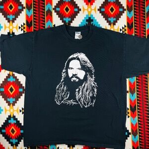 Bob Seger Portrait Graphic T-Shirt – Black, Size XL